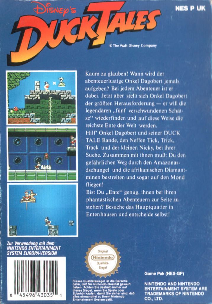 Ducktales - Nintendo Entertainment System (NES) video game collectible - Main Image 2