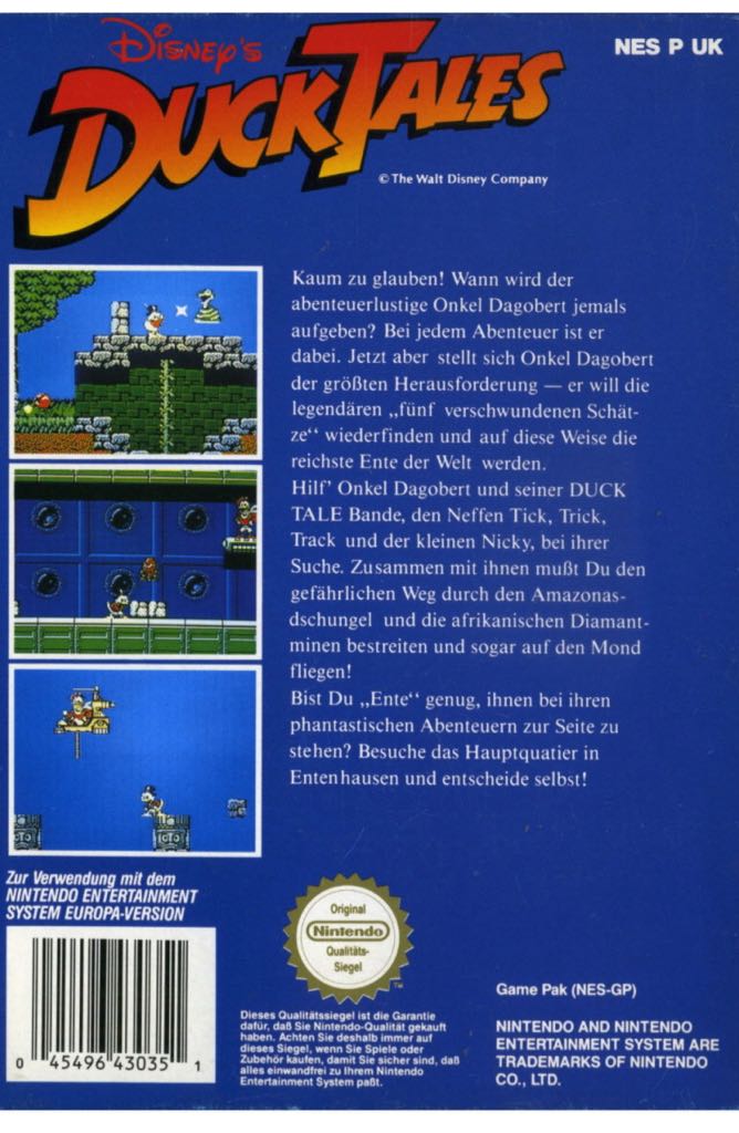 Ducktales - Nintendo Entertainment System (NES) video game collectible - Main Image 2