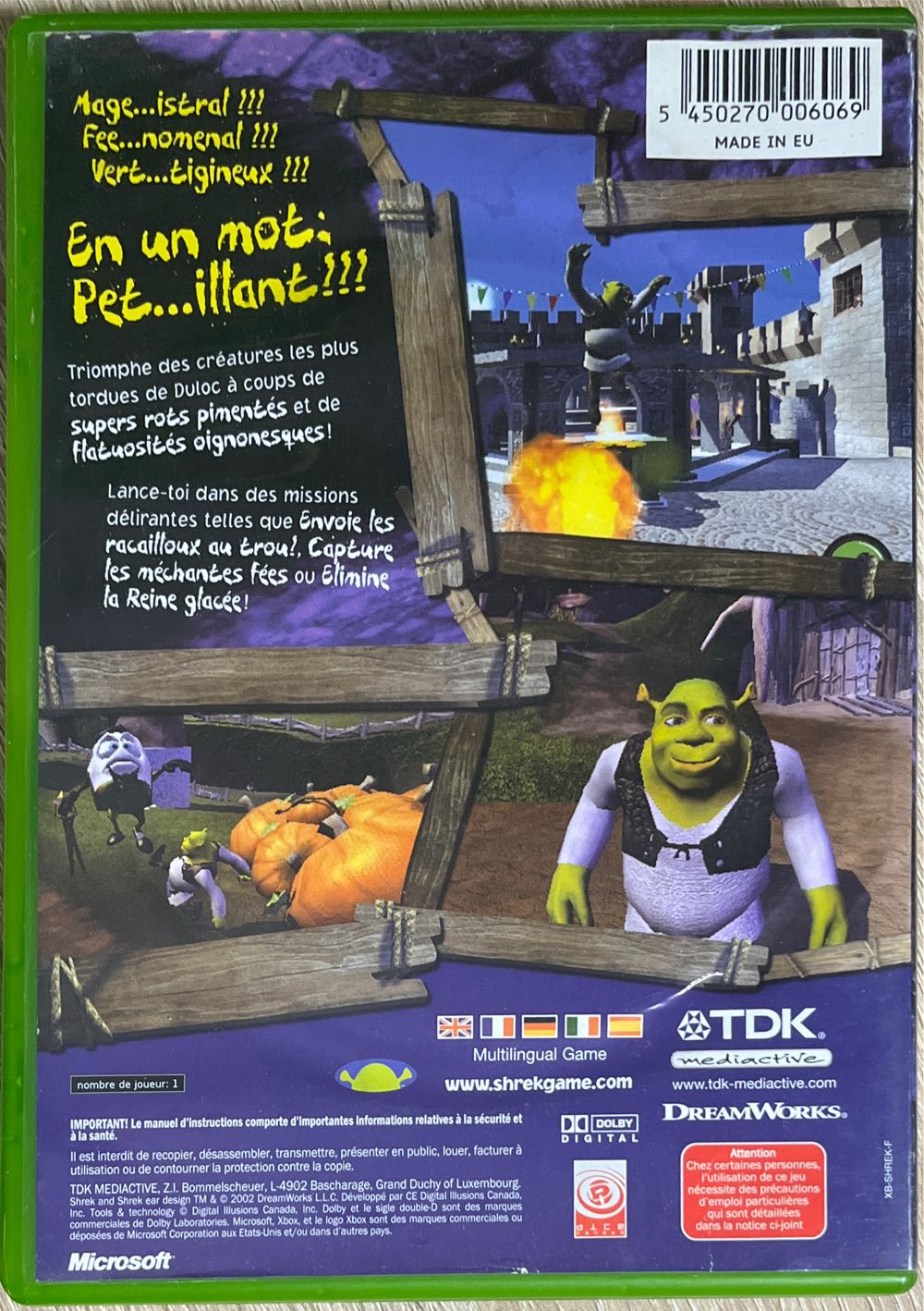 SHREK - Microsoft Xbox (1) video game collectible [Barcode 5450270006069] - Main Image 2
