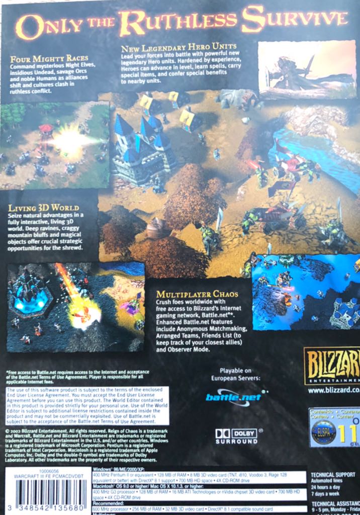 Warcraft 3 Reign of Chaos - PC (Blizzard Entertainment) video game collectible [Barcode 3348542134461] - Main Image 2