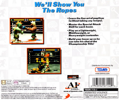 Boxing - Sony PlayStation (A1 Games - 1-2) video game collectible [Barcode 093992071400] - Main Image 2