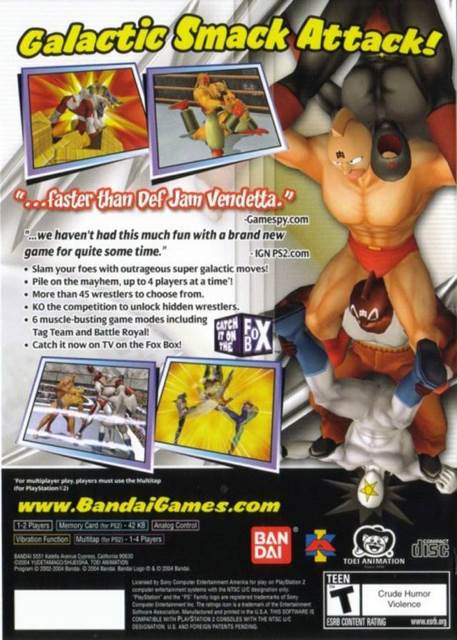Galactic Wrestling Featuring Ultimate Muscle - Sony PlayStation 2 (PS2) (Bandai - 4) video game collectible [Barcode 045557180249] - Main Image 2