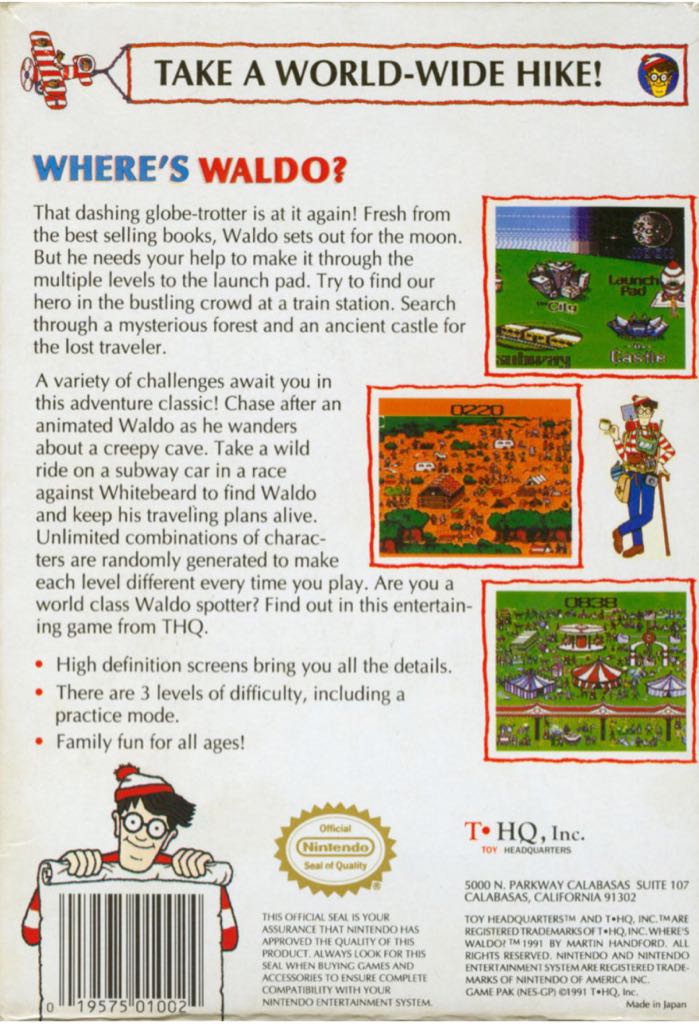 Wheres Waldo - Nintendo Entertainment System (NES) video game collectible - Main Image 2