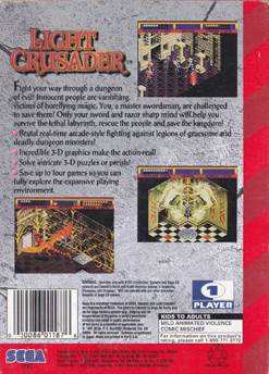 Light Crusader - Sega Mega Drive (Sega - 1) video game collectible [Barcode 4974365611873] - Main Image 2