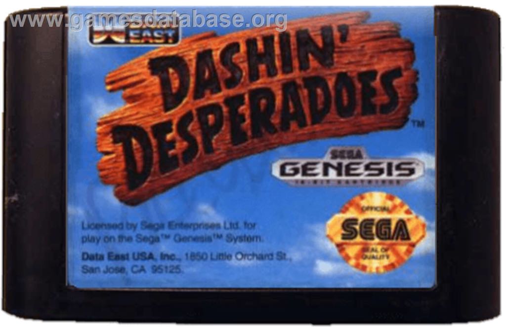Dashin Desperadoes - Sega Genesis (Mega Drive) (Data East - 2) video game collectible [Barcode 013252014077] - Main Image 2