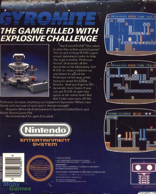 Gyromite - Nintendo Entertainment System (NES) (Nintendo - 2) video game collectible [Barcode 074299009051] - Main Image 2