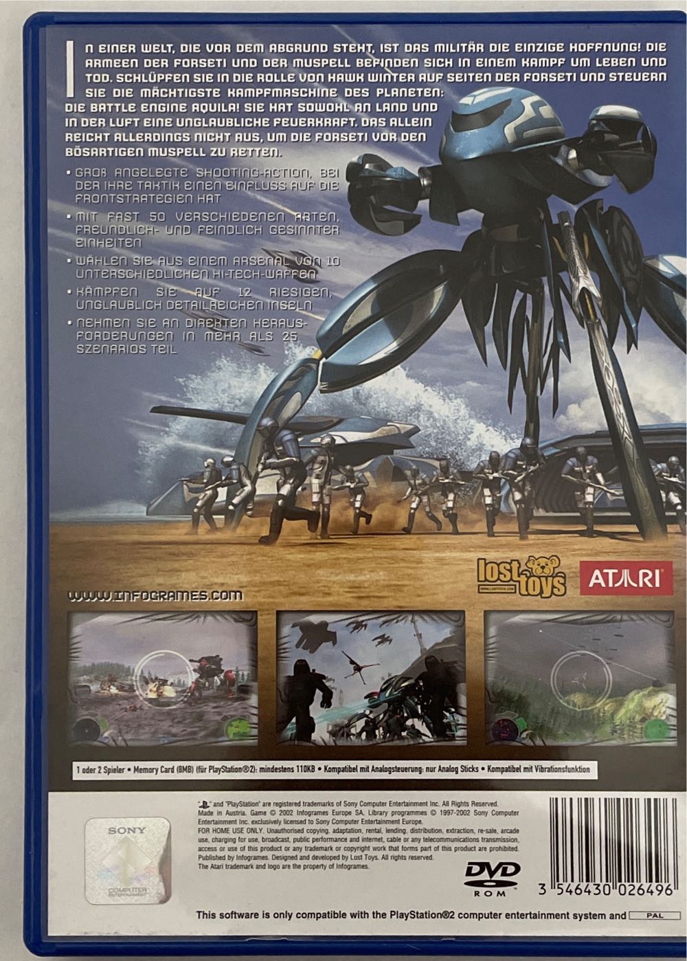 Battle Engine Aquila - Sony PlayStation 2 (PS2) video game collectible [Barcode 3546430026496] - Main Image 2
