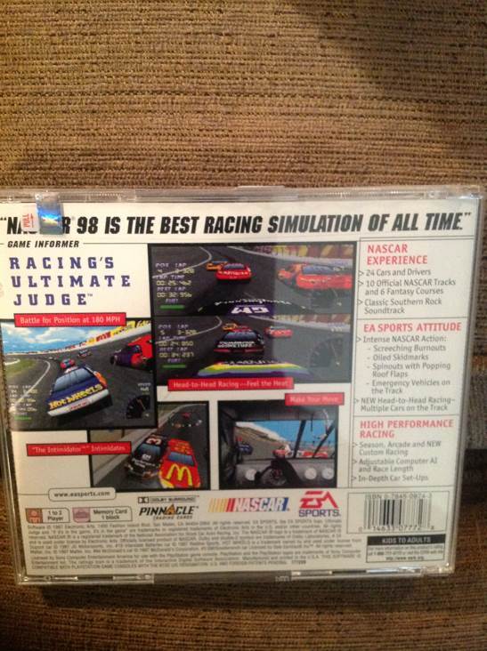 Nascar 98 - Sony PlayStation (Electronic Arts/EA Games - 1-2) video game collectible [Barcode 014633077728] - Main Image 2
