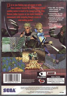 Dark Savior - Sega Saturn video game collectible - Main Image 2