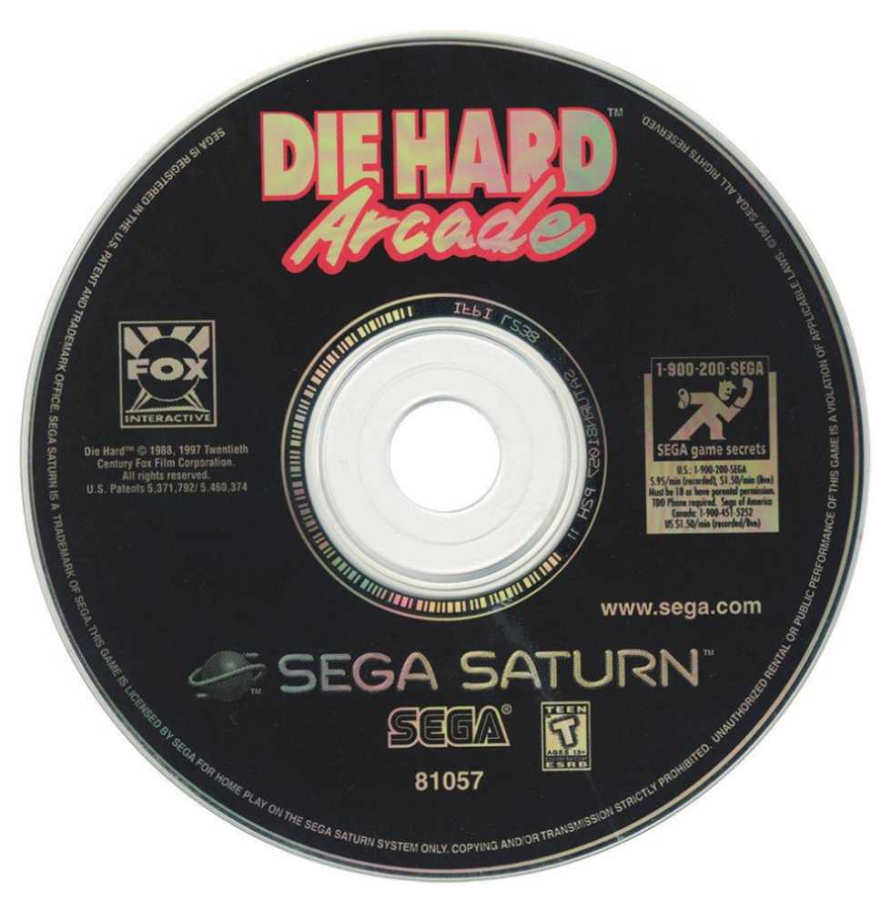 Die Hard Arcade - Sega Saturn (Fox Interactive - 2) video game collectible [Barcode 010086810578] - Main Image 3