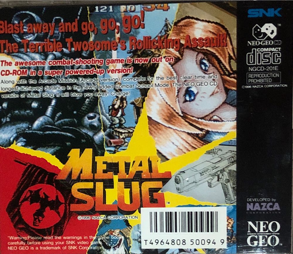 Metal Slug 1 - Sony PlayStation video game collectible [Barcode 4964808500949] - Main Image 2