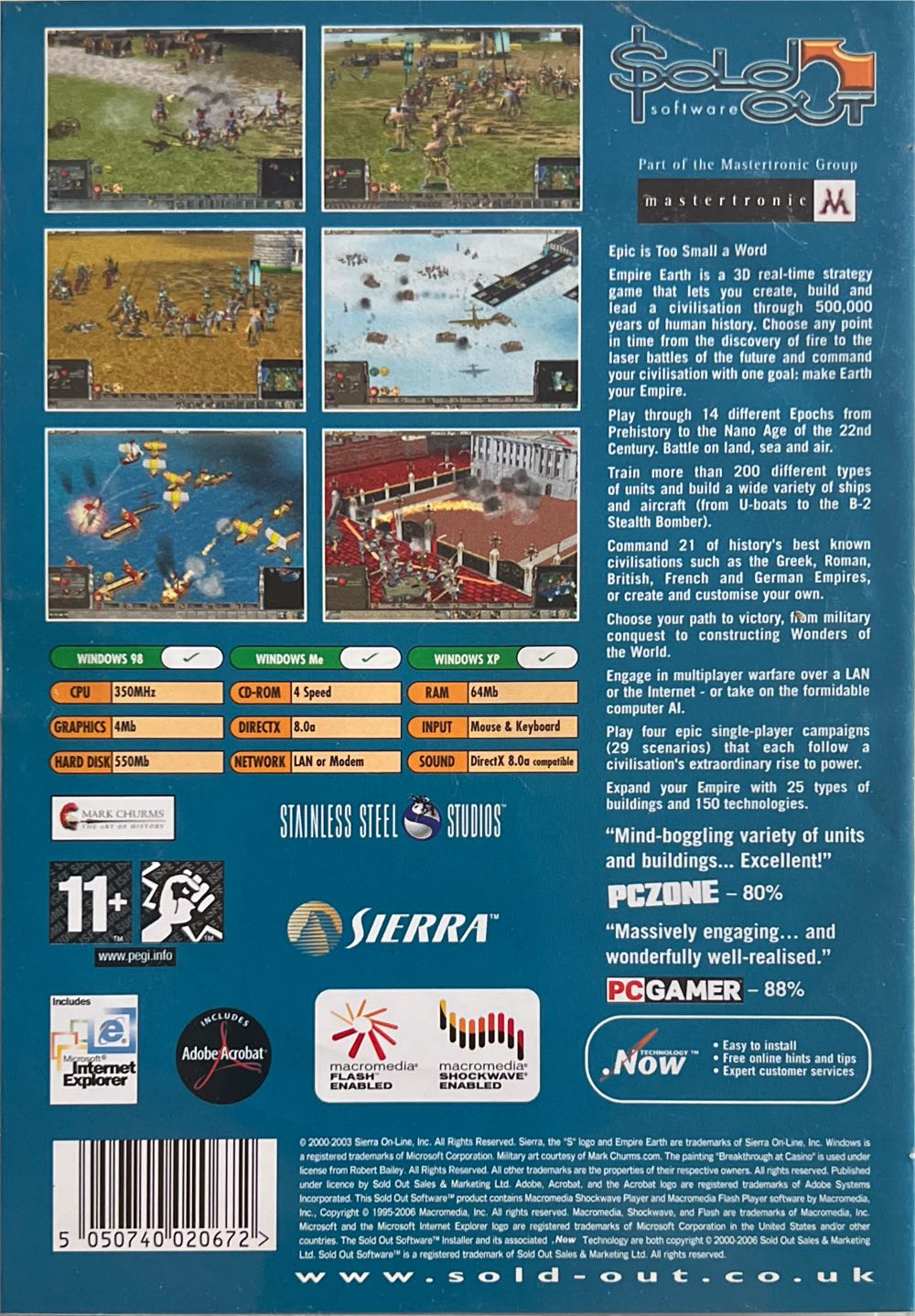 Empire Earth - PC (Sold Out) video game collectible [Barcode 5050740020672] - Main Image 2