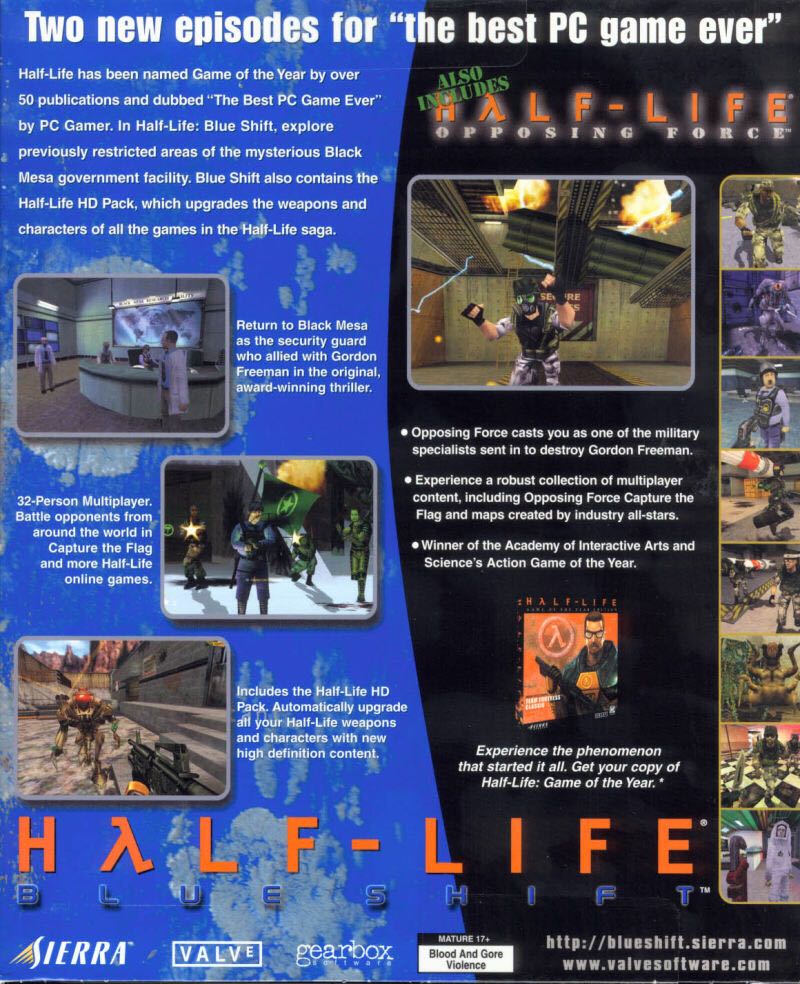 Half-Life: Blue Shift - PC (Valve - 1) video game collectible [Barcode 3348542132726] - Main Image 2