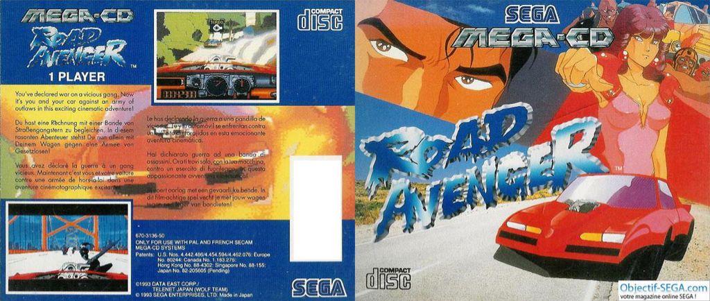 Road Avenger - Sega Mega CD (Data East - 1) video game collectible [Barcode 4974365646035] - Main Image 2
