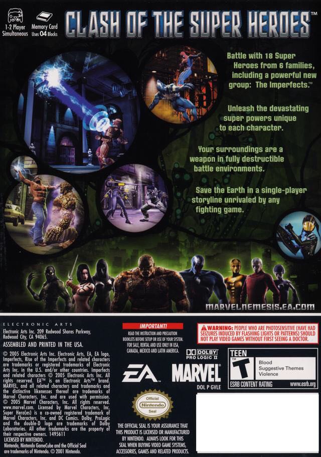 Marvel Nemesis: Rise of the Imperfects - Sony PlayStation Portable (PSP) (Electronic Arts - 1-2) video game collectible [Barcode 014633151008] - Main Image 2