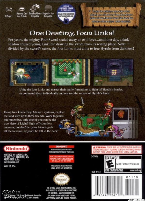 The Legend of Zelda: Four Swords Adventures - Nintendo GameCube (Nintendo) video game collectible - Main Image 2