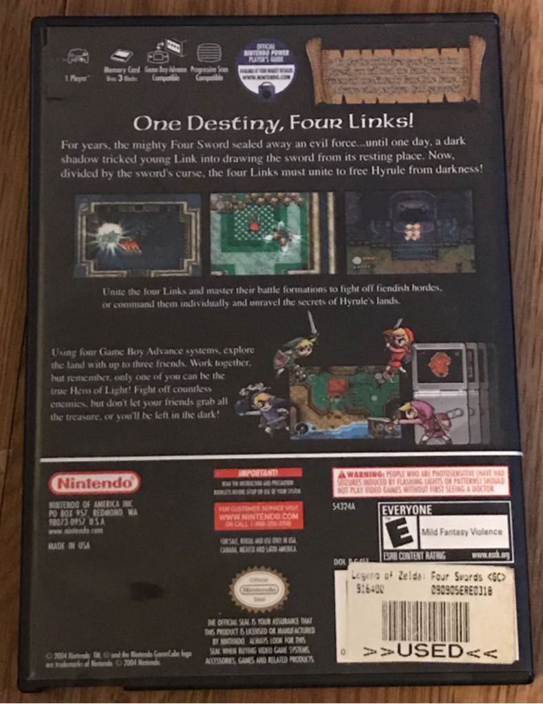 The Legend of Zelda: Four Swords Adventures - Nintendo GameCube (Nintendo - 1-4) video game collectible - Main Image 2