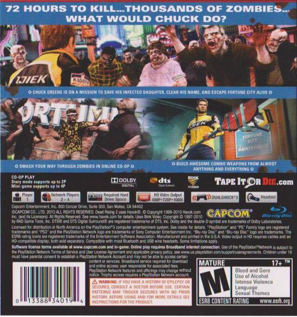 Dead Rising 2 - Sony PlayStation 4 (PS4) (Capcom - 1-4) video game collectible [Barcode 013388560264] - Main Image 2