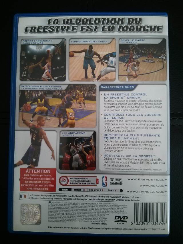 Nba Live 2004 - Sony PlayStation 2 (PS2) video game collectible [Barcode 5030931034749] - Main Image 2