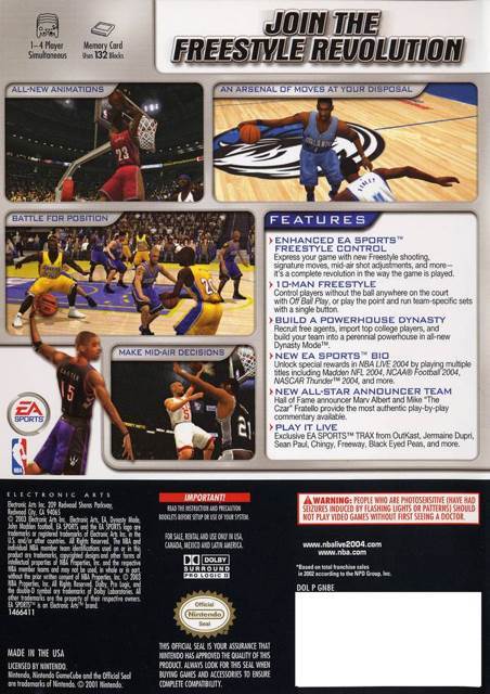 Nba Live 2004 - Nintendo GameCube (EA - 1-4) video game collectible - Main Image 2