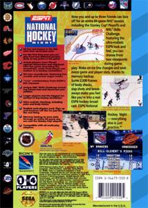 ESPN National Hockey Night - Sega CD (Sony Imagesoft - 1-4) video game collectible [Barcode 735009215505] - Main Image 2