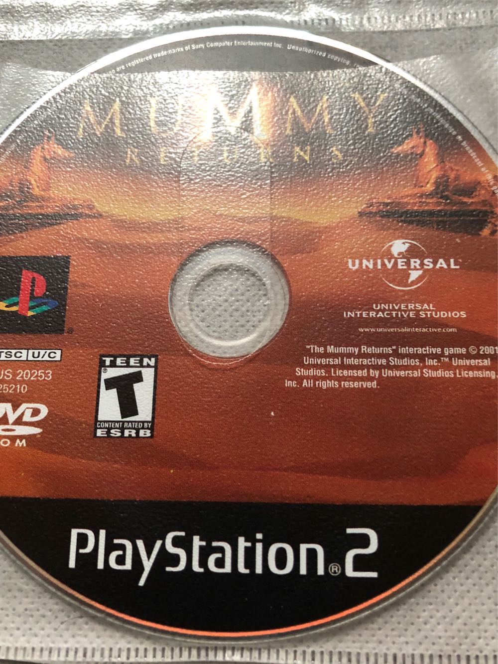 The Mummy Returns - Sony PlayStation 2 (PS2) (Universal Interactive - 1) video game collectible [Barcode 01252163] - Main Image 4