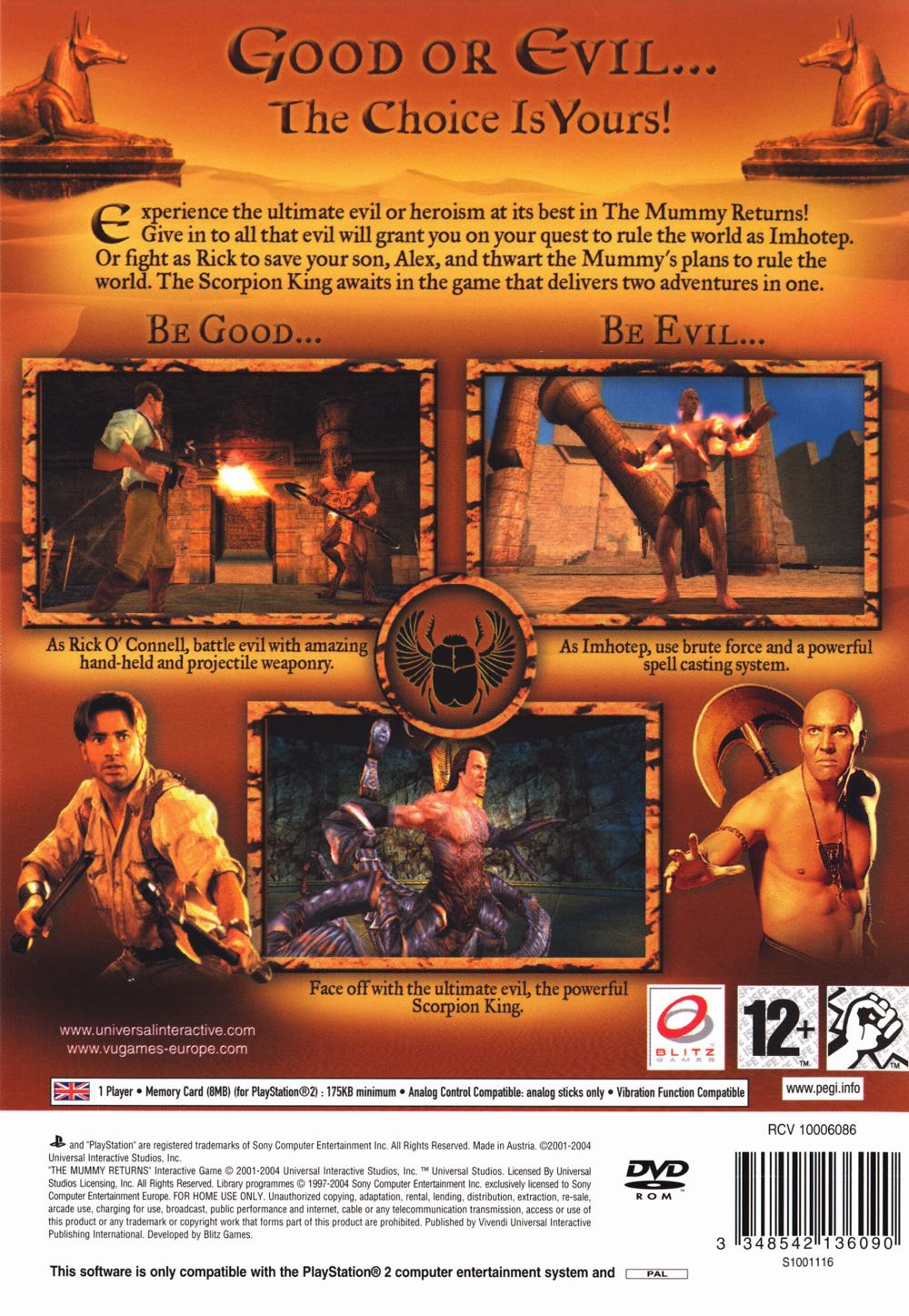 The Mummy Returns - Sony PlayStation 2 (PS2) (Universal Interactive - 1) video game collectible [Barcode 01257793] - Main Image 2
