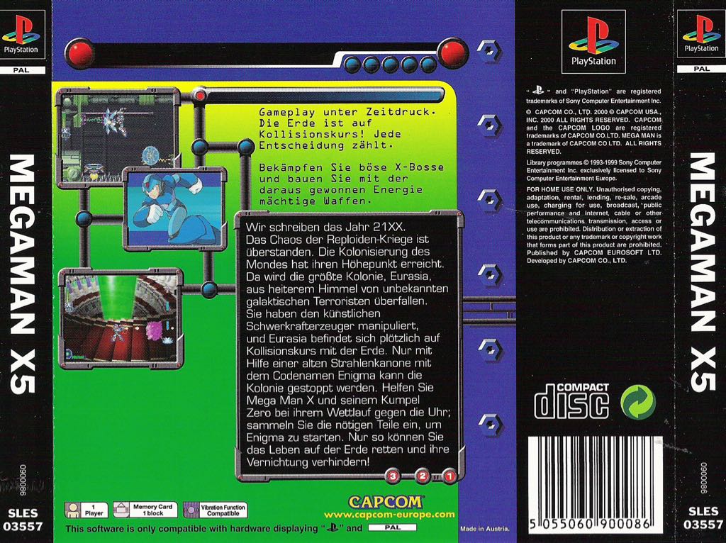 Megaman X5 - Sony PlayStation video game collectible - Main Image 2