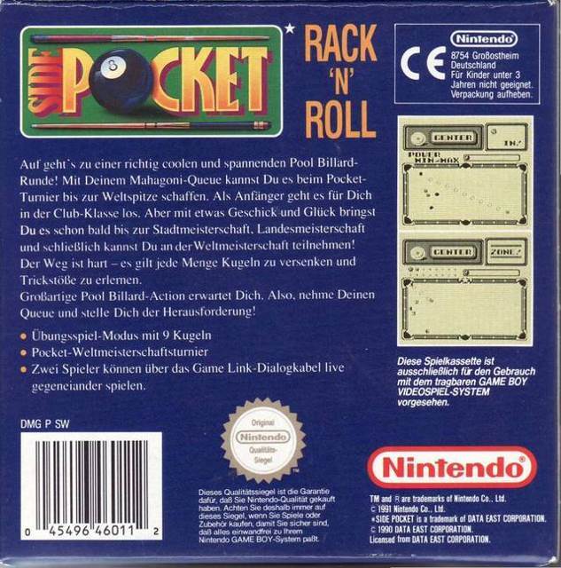 side pocket - Nintendo Game Boy video game collectible - Main Image 2