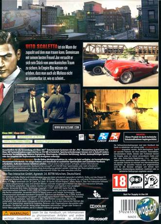 Mafia II - Microsoft Xbox 360 (2K Games - 1) video game collectible [Barcode 5026555247672] - Main Image 2