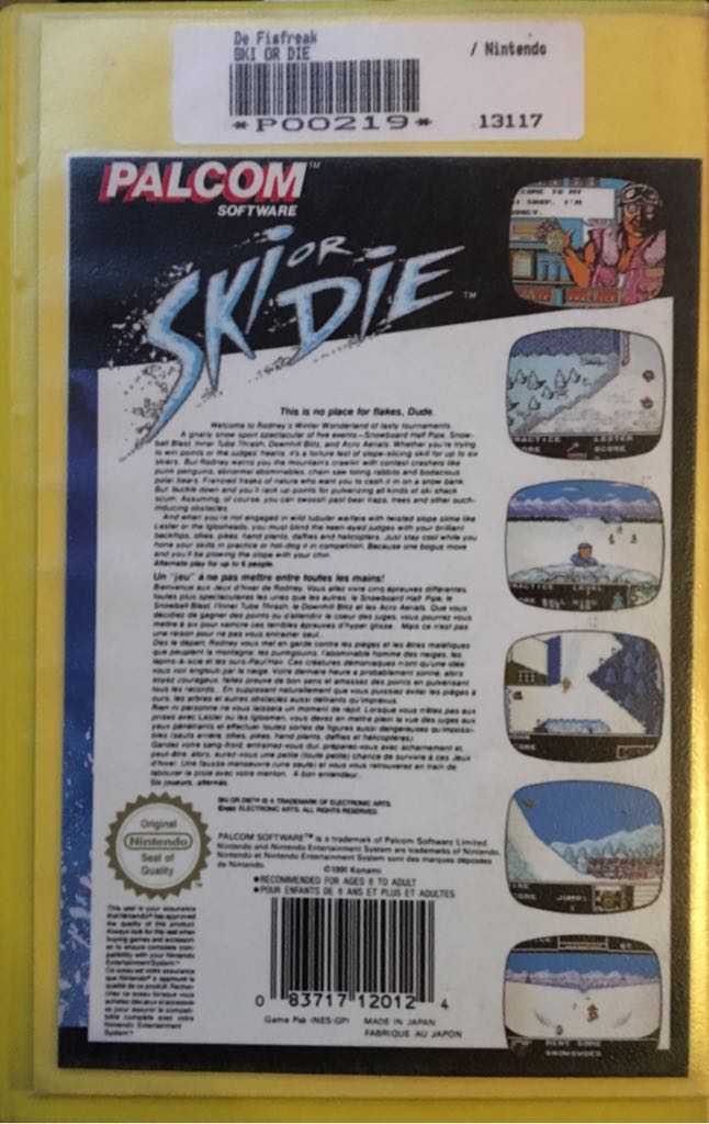 Ski Or Die - Nintendo Entertainment System (NES) (Palcom) video game collectible - Main Image 2