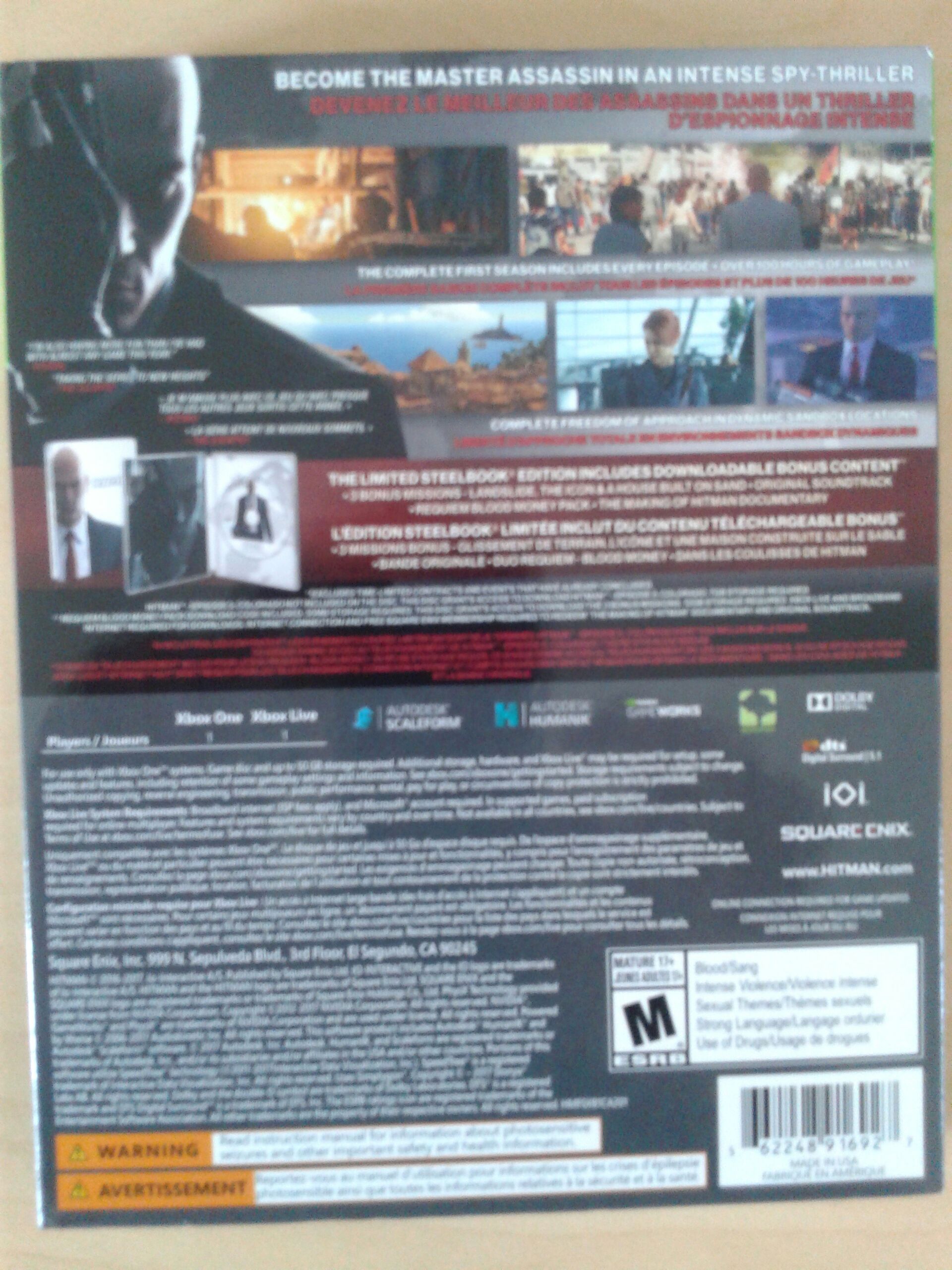 Hitman - Microsoft Xbox One video game collectible - Main Image 2