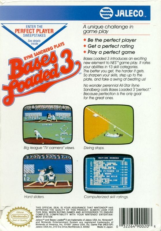 Bases Loaded 3 - Nintendo Entertainment System (NES) video game collectible - Main Image 2