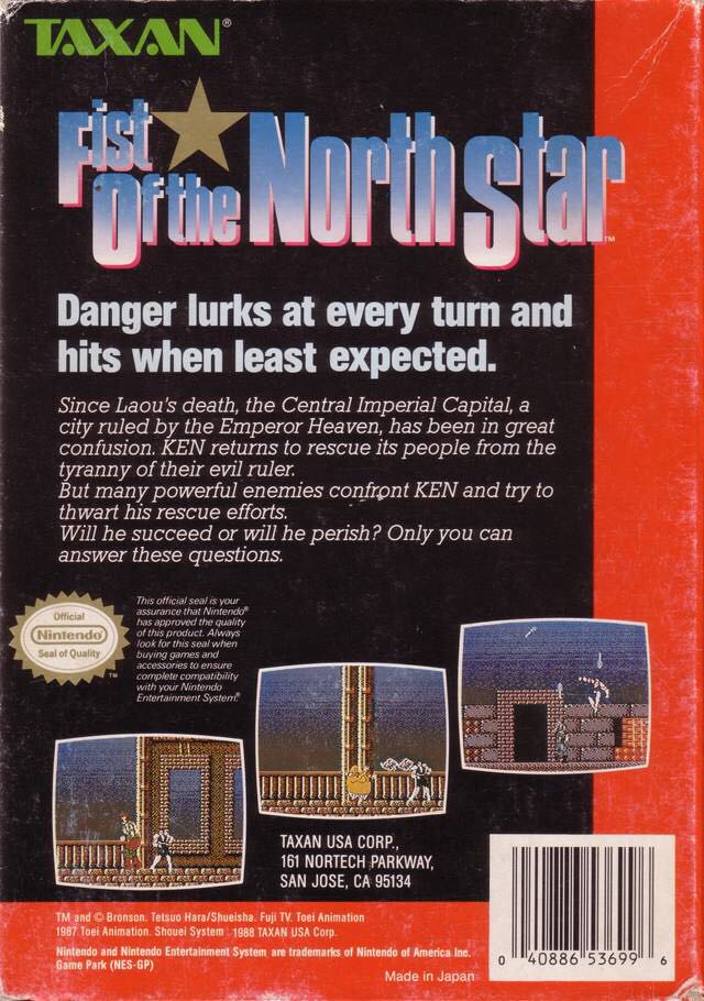 Fist Of The North Star - Nintendo Entertainment System (NES) (Taxan) video game collectible - Main Image 2