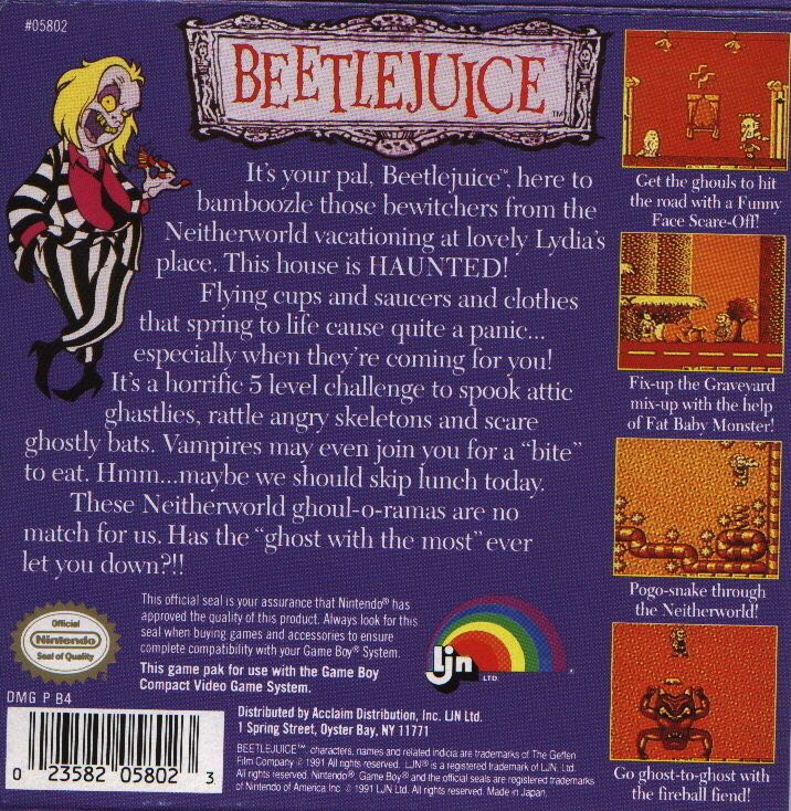 Beetlejuice - Nintendo Game Boy video game collectible - Main Image 2