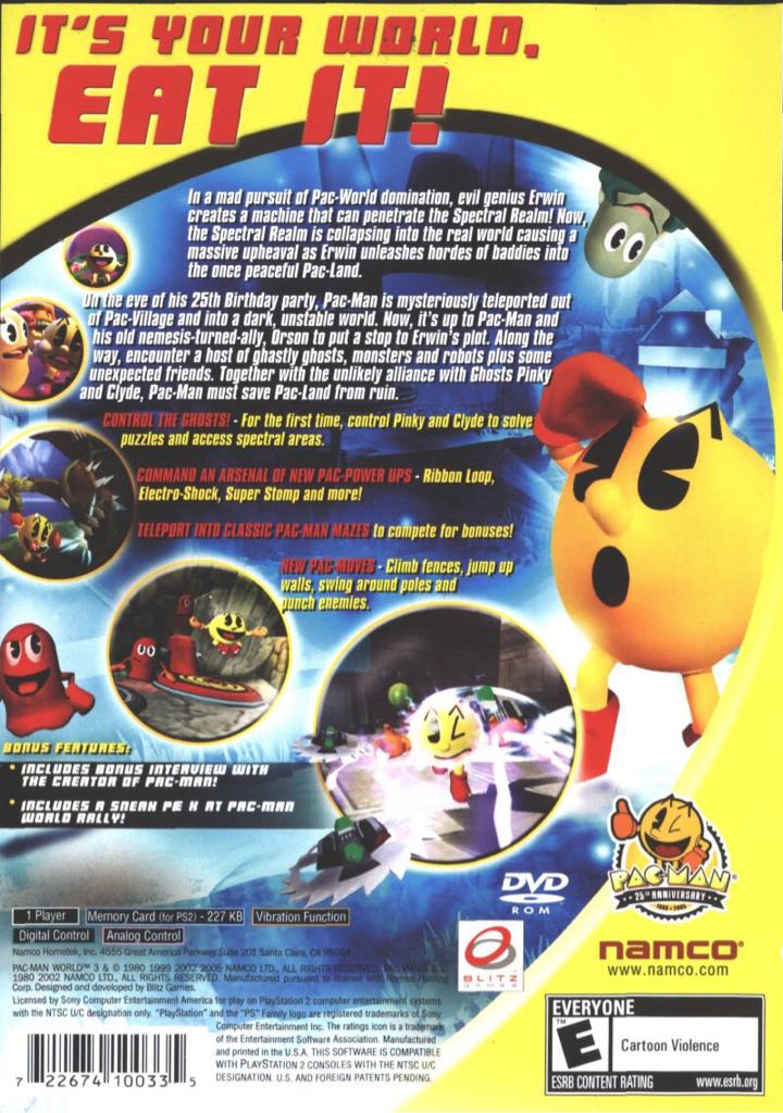 Pacman World 3 - Sony PlayStation 2 (PS2) (Namco - 1) video game collectible - Main Image 2