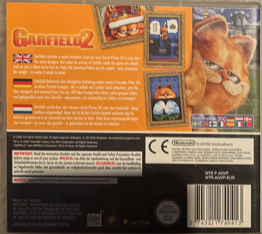 Garfield 2 - Nintendo DS (The Game Factory) video game collectible [Barcode 5743211740413] - Main Image 3