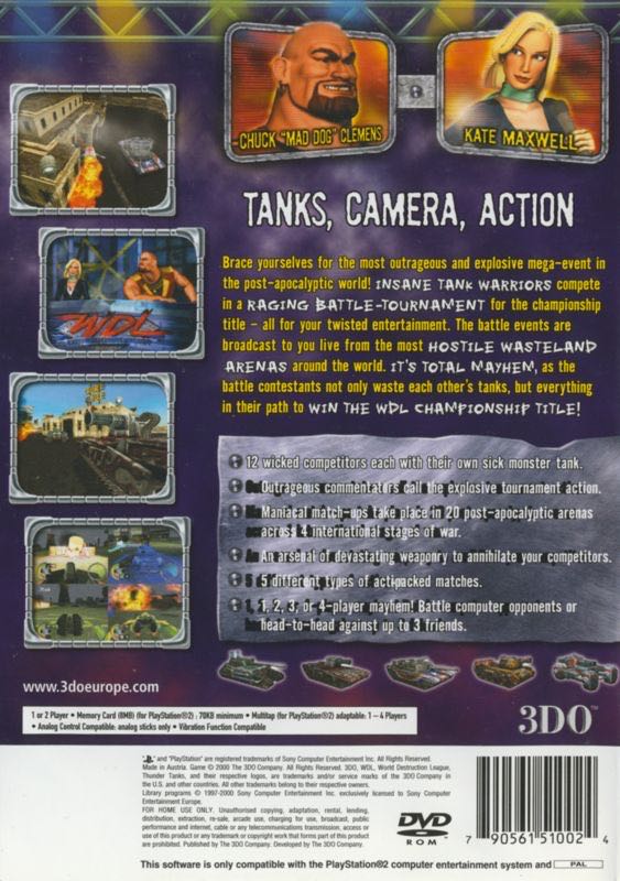 World Destruction League: Thunder Tanks - Sony PlayStation (3DO - 2) video game collectible - Main Image 3
