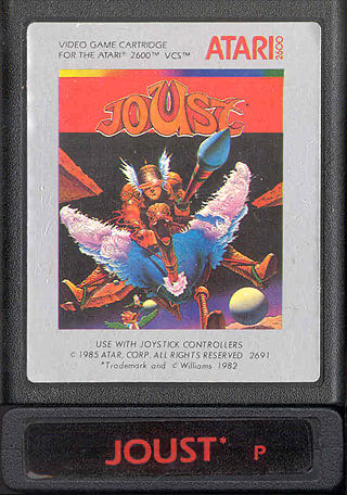 Joust - Atari 2600 (Atari - 2) video game collectible [Barcode 077000026910] - Main Image 3
