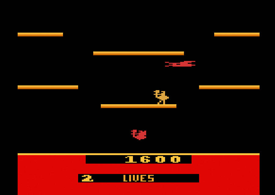 Joust - Atari 2600 (Atari - 2) video game collectible [Barcode 077000026910] - Main Image 4