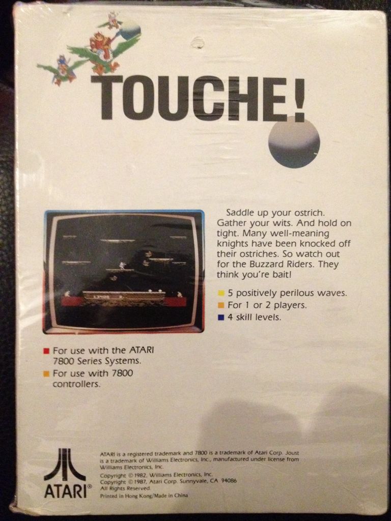 Joust - Atari 7800 (Atari Corp.) video game collectible - Main Image 2