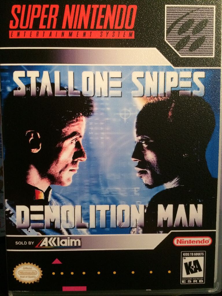 Demolition Man - Nintendo Super Nintendo Entertainment System (SNES) (Acclaim Entertainment - 1) video game collectible [Barcode 021481620419] - Main Image 1