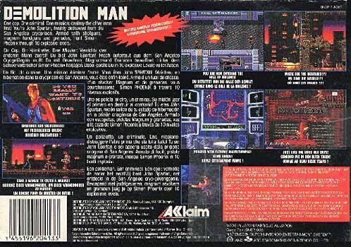 Demolition Man - Nintendo Super Nintendo Entertainment System (SNES) (Acclaim Entertainment - 1) video game collectible [Barcode 021481620419] - Main Image 2