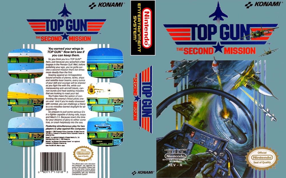 Top Gun: Second Mission - Nintendo Entertainment System (NES) (Konami - 1) video game collectible - Main Image 2
