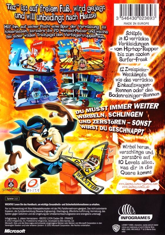 Taz Wanted - Microsoft Xbox (Infogrames - 1-2) video game collectible [Barcode 3546430023730] - Main Image 2