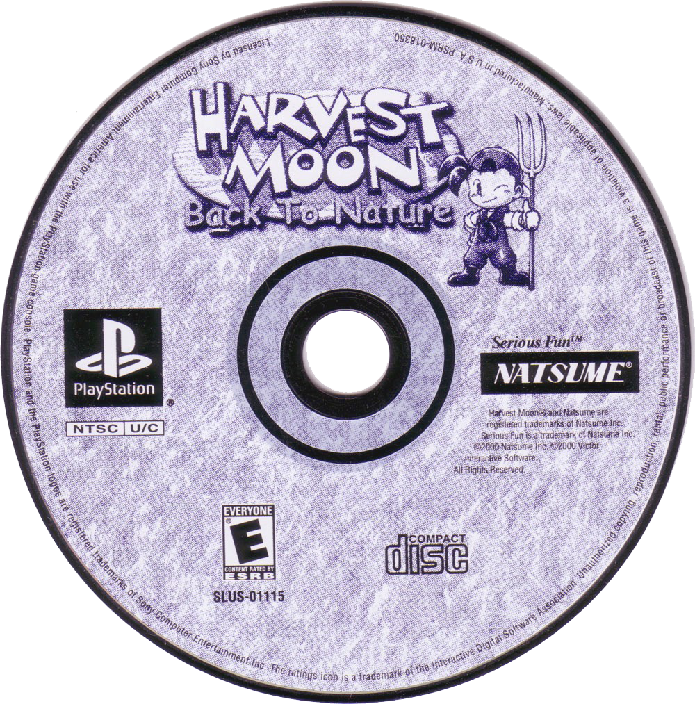 Harvest Moon: Back to Nature - Sony PlayStation (Natsume - 1) video game collectible [Barcode 719593050056] - Main Image 3