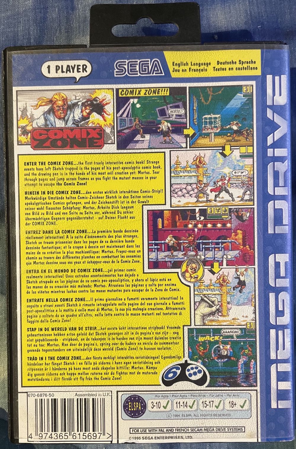 Comix Zone - Sega Mega Drive (Boite Et Notice - 1) video game collectible - Main Image 2