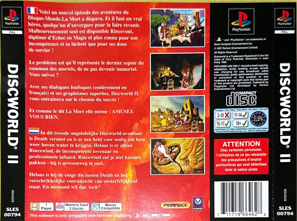 Discworld II - Sony PlayStation (Psygnosis) video game collectible [Barcode 711719664628] - Main Image 2