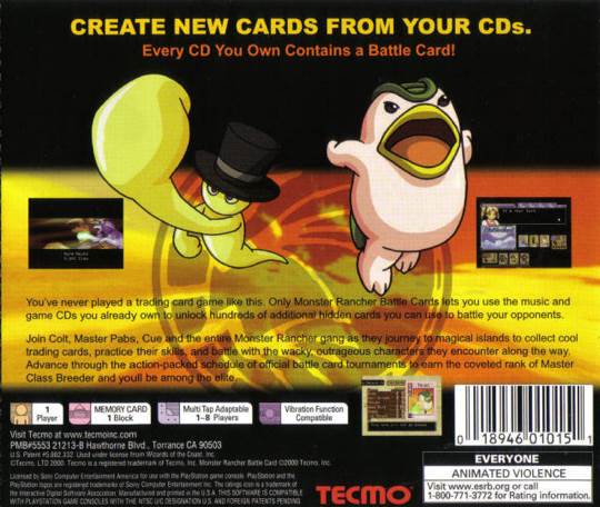 Monster Rancher Battle Card Episode 2 - Sony PlayStation (Tecmo - 1) video game collectible [Barcode 018946010151] - Main Image 2