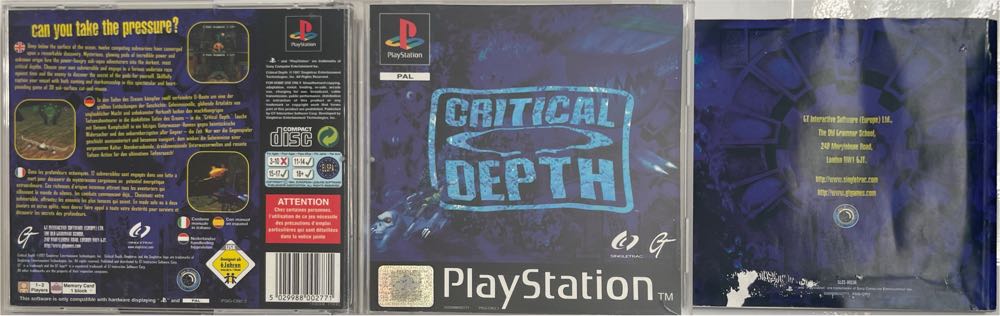 Critical Depth - Sony PlayStation (Singletrac) video game collectible [Barcode 5029988002771] - Main Image 4